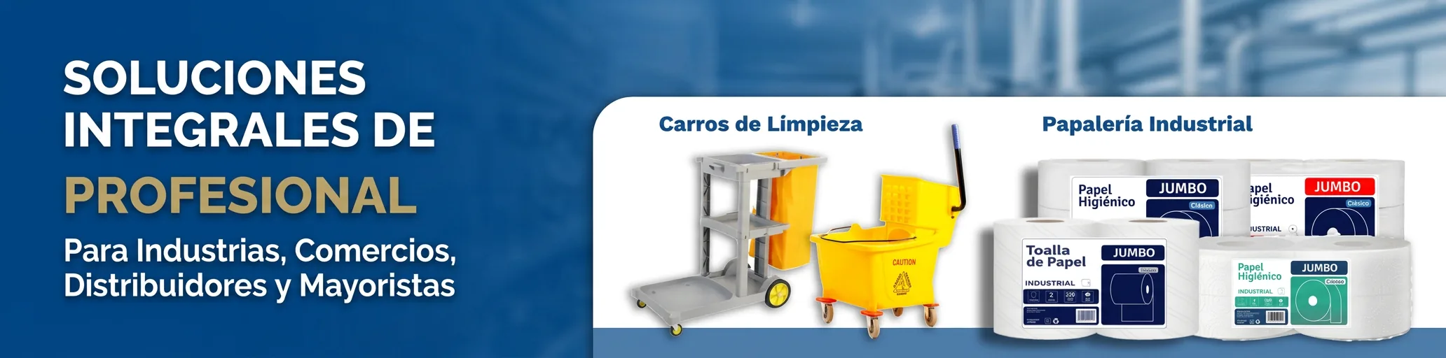 Soluciones integrales profesionales: carros de limpieza y papelería industrial