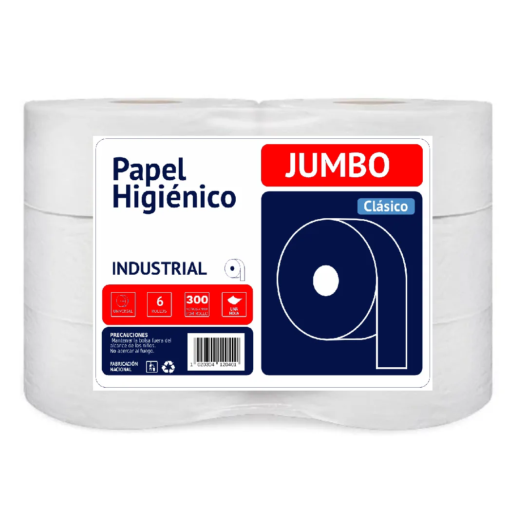 Papel Higiénico Industrial 6×300 m